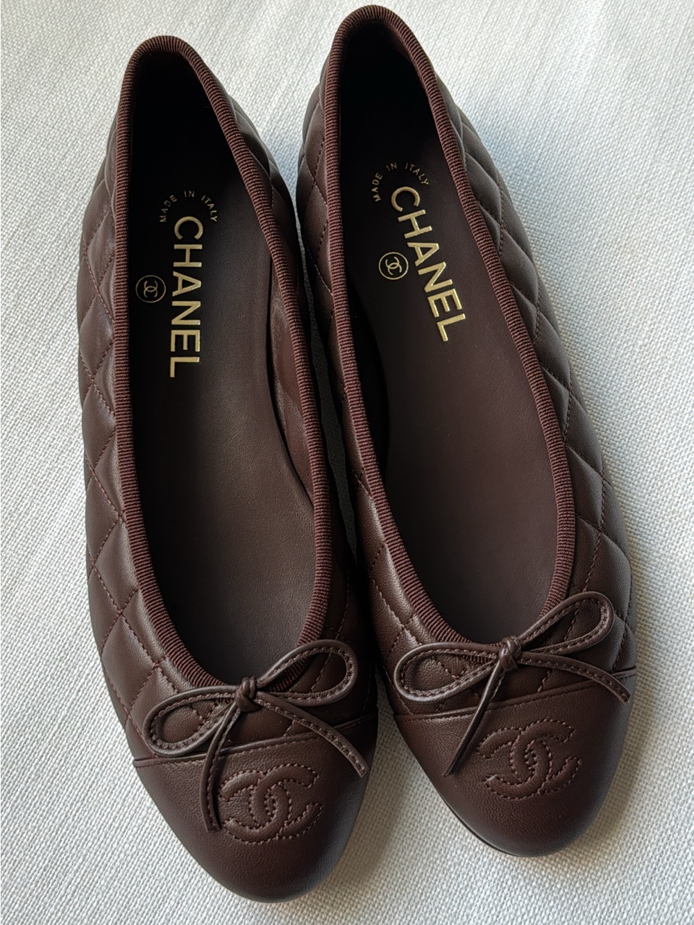 CHANEL Quilted brown Ballet - Picture 3 of 7